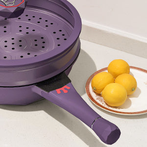 Large Nonstick Wok - 5 Quart Deep Pan with Lid and Steamer for Perfect Stir-Frying