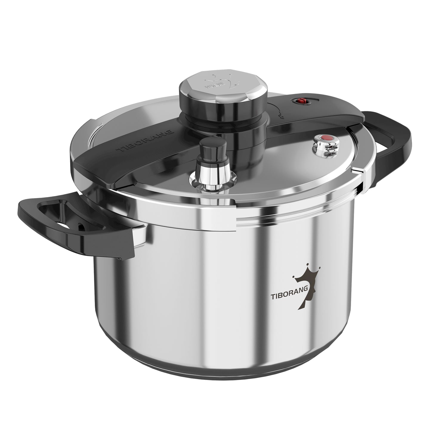 TIBORANG 6 QT Stainless Steel Pressure Cooker, [Multi-Cooker for Gas & Induction Stove] [Saves 70% Cooking Time] [One-Hand Operation], Family Size for 3-5 People, Dishwasher Safe & Oven Safe